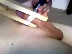 Squeezing the cock